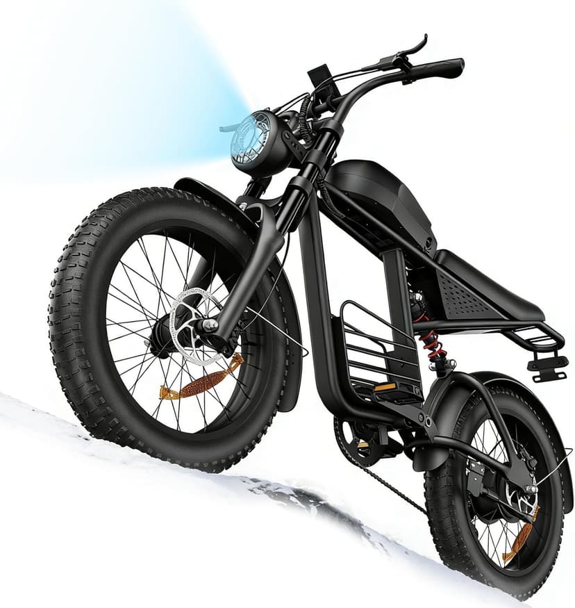 Electric Bike for Adults, 1000W/1500W/3000W Dirt Bike, 30/34/37MPH, 48V 15 Ah/18.9Ah/25Ah e Bike, 40/47/100 Miles Electric Motorcycle, 20" Fat Tire Off-Road Bike, All Terrain Electric Bike