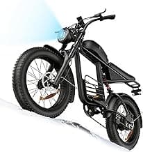 Electric Bike for Adults, 1000W/1500W/3000W Dirt Bike, 30/34/37MPH, 48V 15 Ah/18.9Ah/25Ah e Bike, 40/47/100 Miles Electric Motorcycle, 20" Fat Tire Off-Road Bike, All Terrain Electric Bike