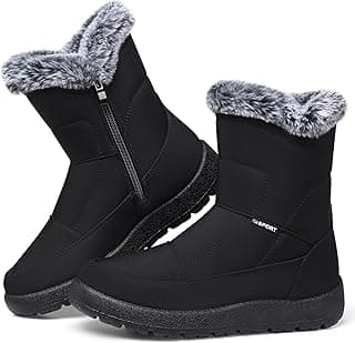 SHIBEVER Women's Snow Boots Winter: Waterproof Fur Lined Anti-Slip Ankle Booties Outdoor Comfortable Warm Women Snow Boot
