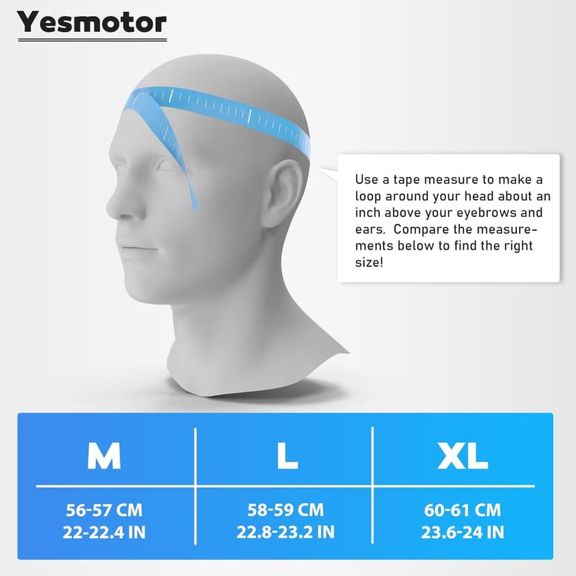 Yesmotor Baseball Style Cap Retro Motorcycle Helmet Unisex-Adult - DOT Approved