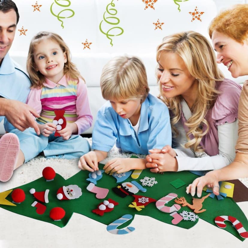 3FT Felt Christmas Tree for Kids Wall with 26 Christmas Ornaments Set, Christmas Crafts for New Year, Xmas Gifts, Indoor Aytai DIY Felt Christmas Tree for Toddlers, Hanging Christmas Decorations B075MY3NFW