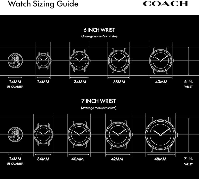Coach Elliot 2H Quartz Watch for Men - Stainless Steel Wristwatch - Classic, Minimalist - Water Resistant 3 ATM/30 Meters - Premium Fashion Timepiece for Everyday Wear - 41mm