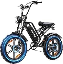 Electric Mountain Bike for Adults, 1500W Peak Motor Ebike, 28 MPH and 60 Miles PAS Range, 20 Inch Fat Tire Dirt E Bike for All-Terrain, 7 Speed, Electric Bicycles with 48V 15Ah Removable Battery