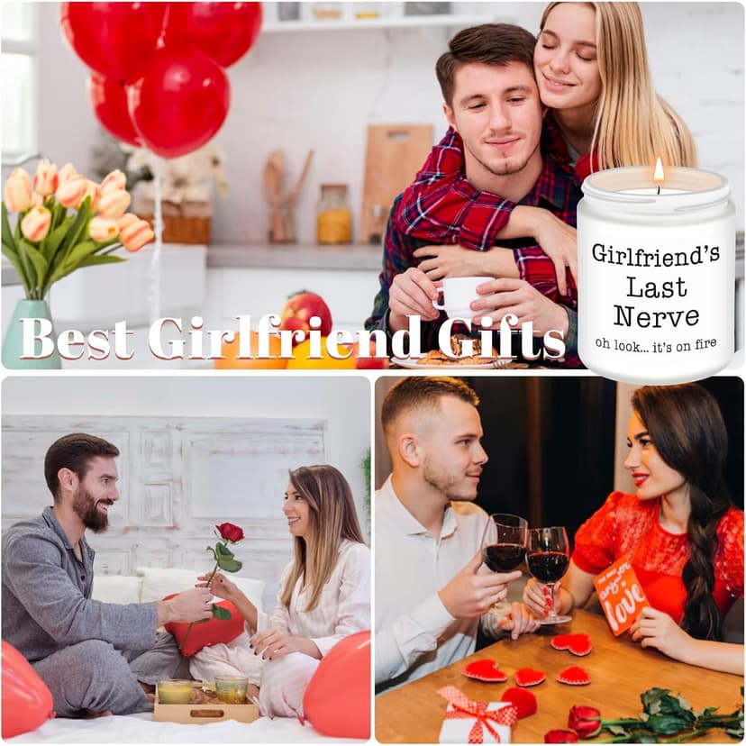 Homsolver Gifts for Girlfriend from Boyfriend, Best Valentines Day Anniversary Christmas Birthday Funny Gifts, Gift for Girlfriend Fiancee, Lavender Scented Candles B0G8ZHZ3FW