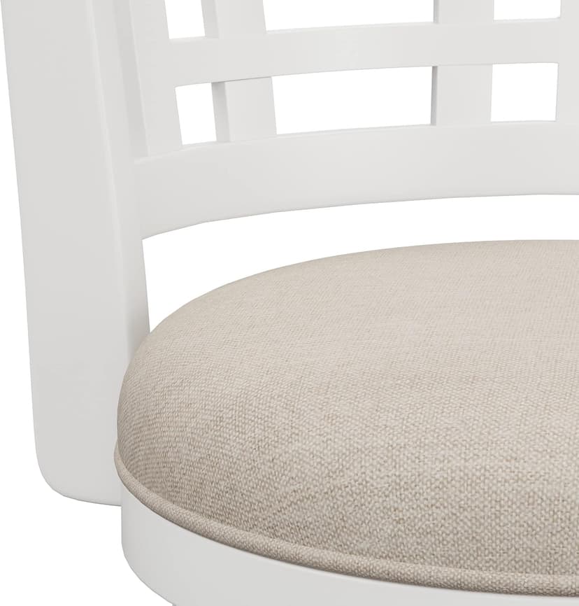 Hillsdale Fairfox 24.5" Wood Swivel Counter Height Stool, White