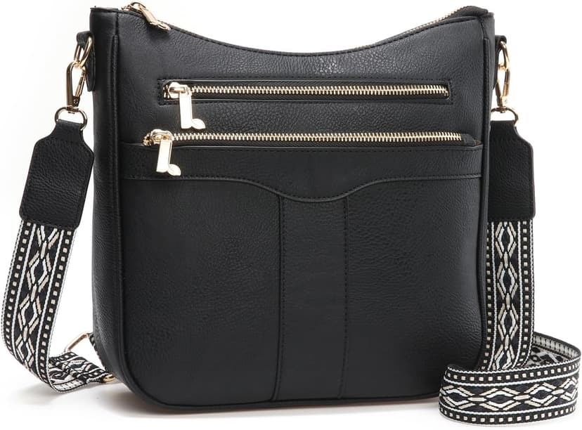 Valleycomfy Crossbody Bags for Women, Lightweight Crossbody Purses Soft Leather Shoulder Handbags