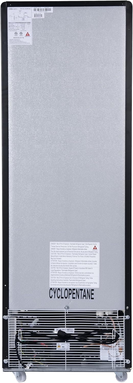 KoolMore 21 in. One Glass Door Commercial Display Merchandiser Refrigerator Cooler in Black, ETL Listed, 8 cu. ft. (KM-MDR-1GD-8C)
