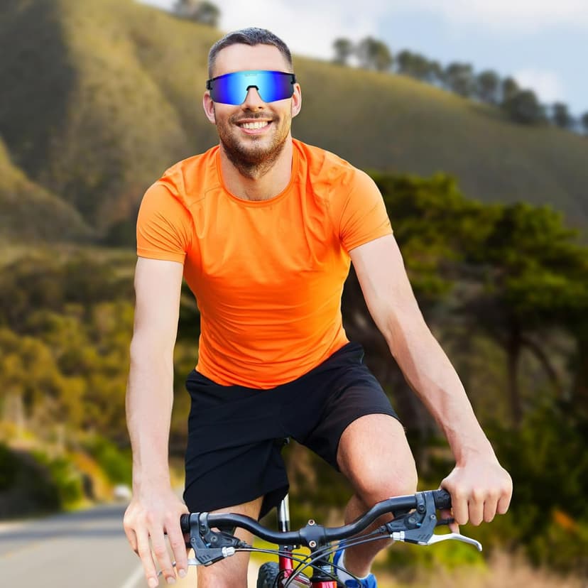 BOLLFO Polarized Sports Sunglasses,UV400 Protection Outdoor Glasses for Men Women Youth Baseball Cycling Running Driving Golf