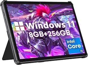 CHUWI Windows 11 Tablet 10.1'', 8GB RAM 256GB SSD, Intel Core i3 (3.9GHz), Expandable to 2TB, Windows Tablet PC, IPS HD Touchscreen, 4K HDMI, 5MP AF Camera, WiFi 6, BT5.3, USB3.2, with Case