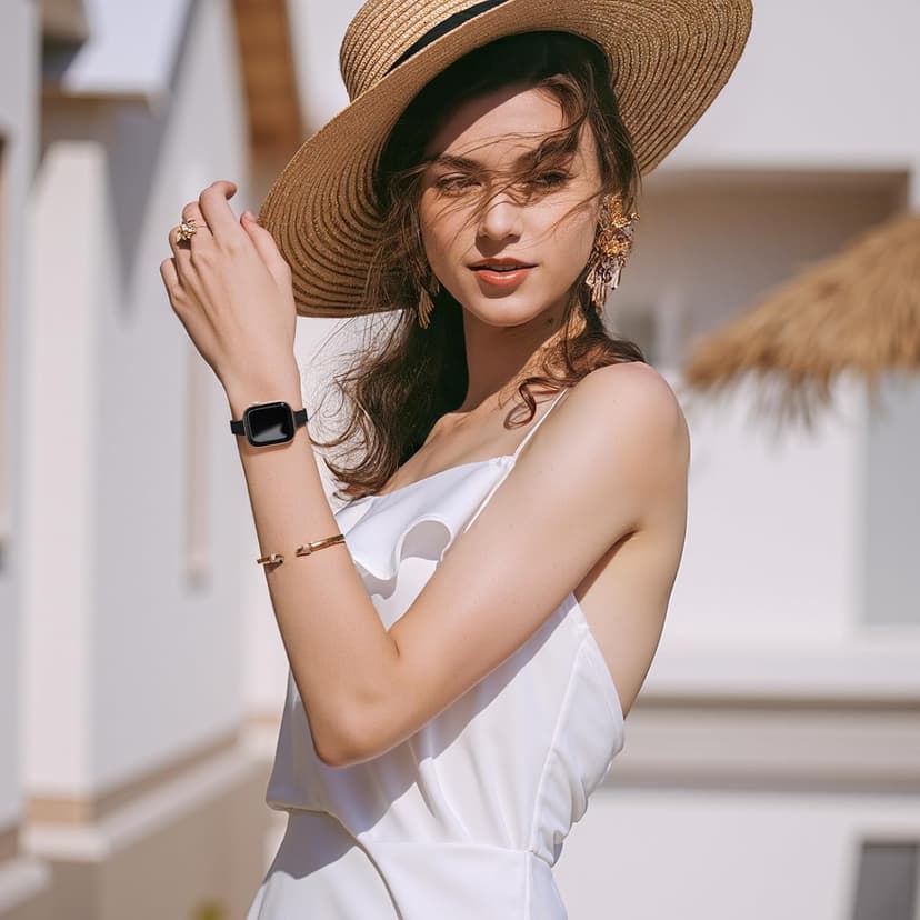 STIROLL Slim Leather Bands Compatible with Apple Watch Band 38mm 40mm 41mm 42mm(Series 11 10), Top Grain Leather Watch Thin Wristband for iWatch SE 9 8 7 6 5 4 3 2 1 (Black Rose Gold)