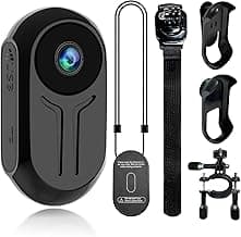 Tkiplay Mini Thumb Sports Action Camera, FHD 1080P Body Camera with Audio, Small Body Cam, Magnetic Wearable POV Vlogging Camera with Night Vision, Loop Record, Accessories