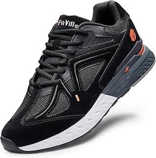 FitVille Extra Wide Walking Shoes for Men Wide Width Sneakers for Flat Feet Heel Pain Relief - Rebound Core