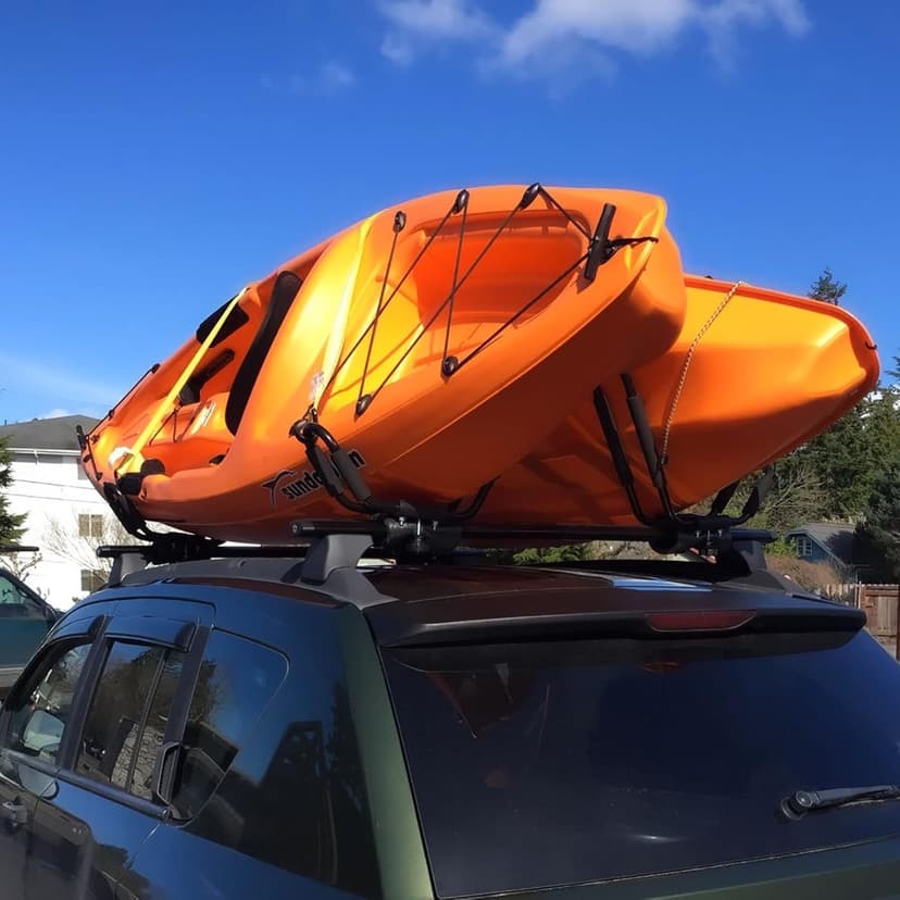 Taelakeni 2 Pairs Kayak Carrier Racks, Universal Cars Kayak Roof Rack (4 Racks)