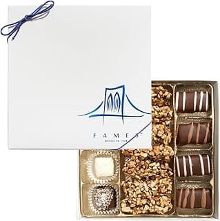 Kosher Chocolate Candy Gift Assortment - Gourmet Assorted Chocolates for Father's Day - Dark Chocolate Gift for Dad, A Thank You Gift for Teacher - Hanukkah Chocolates Gift Box.