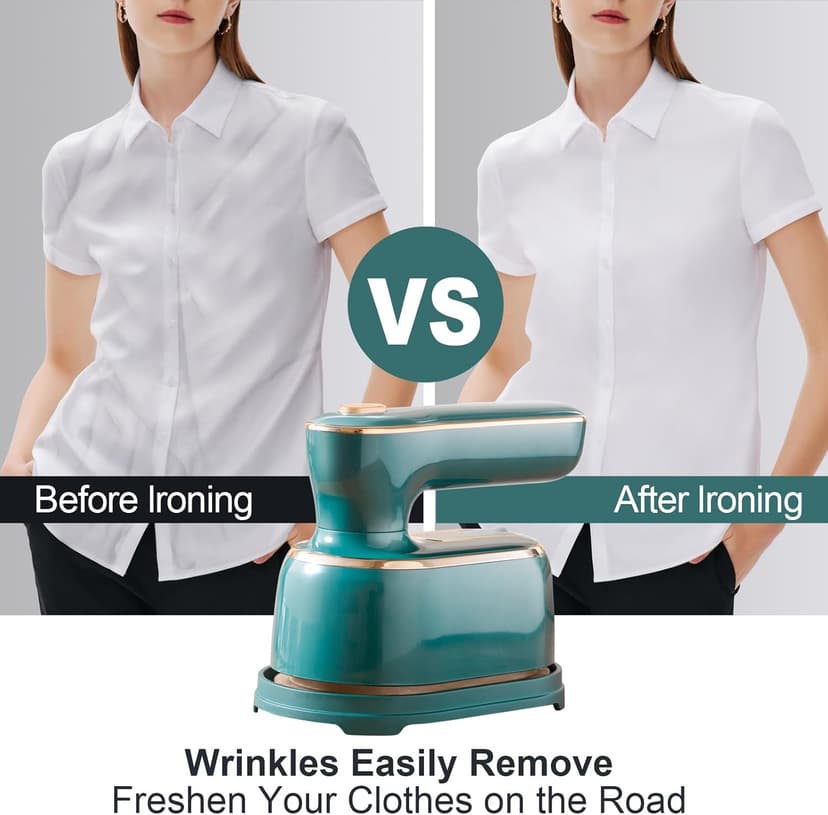 Travel Steamer for Clothes -1000W Small Steam Irons Foldable for Wrinkle Removal, Compact Portable Mini Steamer for Clothes Travel College Dorm Office Home Garment Steamer for Clothes 120V，1 Piece