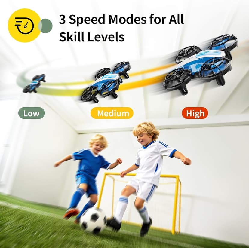 Holy Stone Mini FPV Drone with 1080P HD Camera for Kids & Beginners, RC Nano Quadcopter with Optical Flow Hover, Gesture Control, 3D Flips, 3 Batteries, Great Gift Toy for Boys and Girls, HS210P Blue