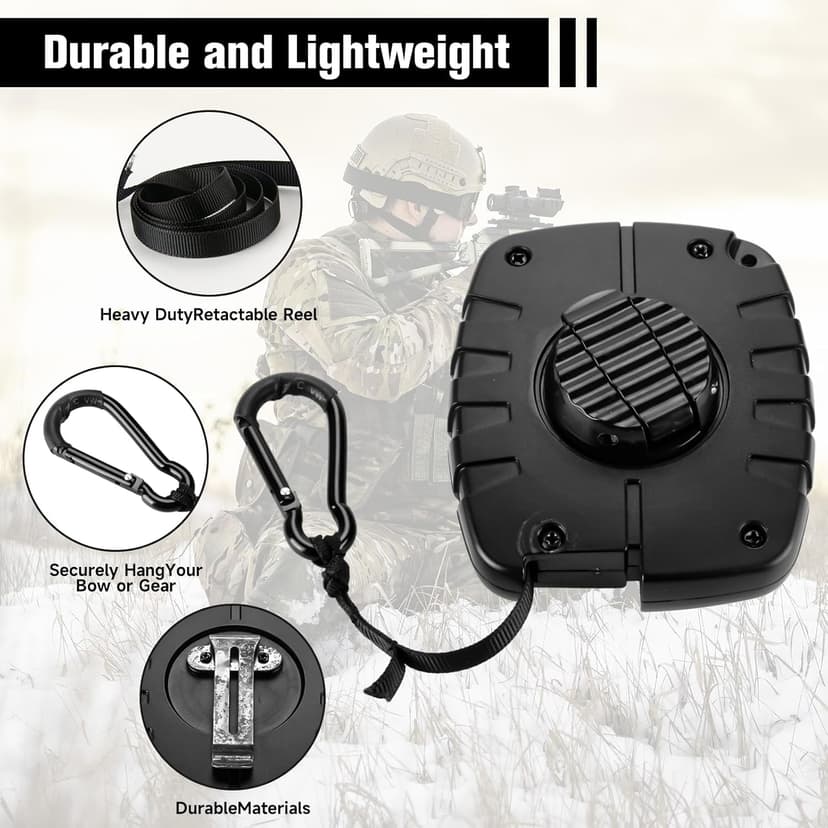 Upgraded Ultra Silent Retractable Bow and Gear Hoist - 30FT Quietest Safety System for Tree Stand Hunting, Essential Hunting Gear