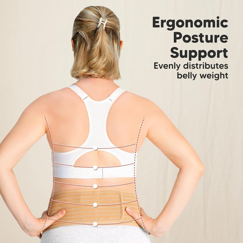 Soft, Breathable, Maternity Belly Support Band, Easy Adjustable Maternity Belt for Back, Pelvic Support, Comfortable KeaBabies Pregnancy Belly Bands for Pregnant Women,1pk (Classic Ivory, M/L) B07Z4W4KZB