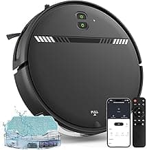 XIEBro Life Robot Vacuum and Mop Combo, Vaccum Robot 2 in 1 with WiFi/App/Voice, Schedule, Water Tank and Dustbin, Self-Charging, Slim, Ideal for Hard Floor, Pet Hair, Carpet