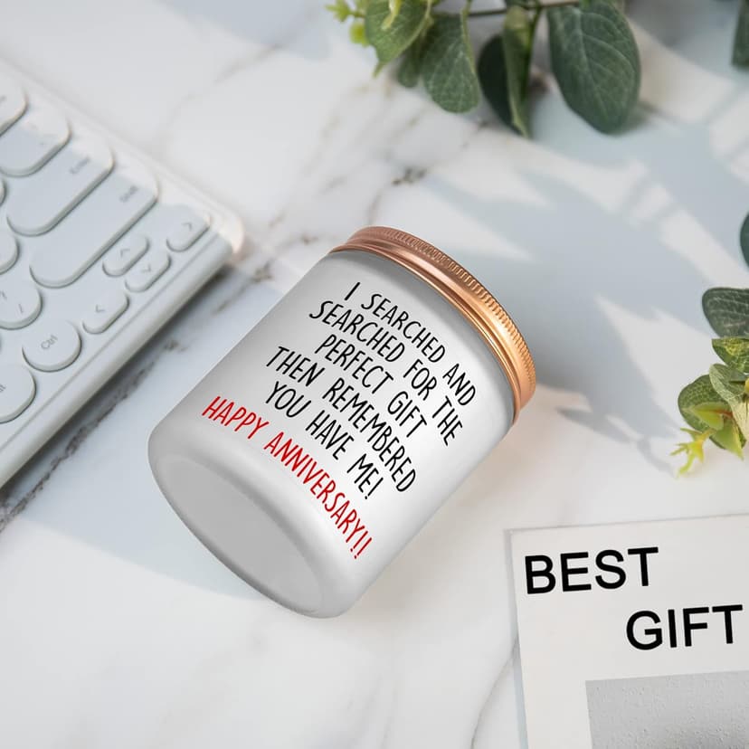 Happy Anniversary Candles Gifts for Her Him Couple- 1, 2, 5, One Year Anniversary Romantic Gifts for Wife Husband Girlfriend Boyfriend