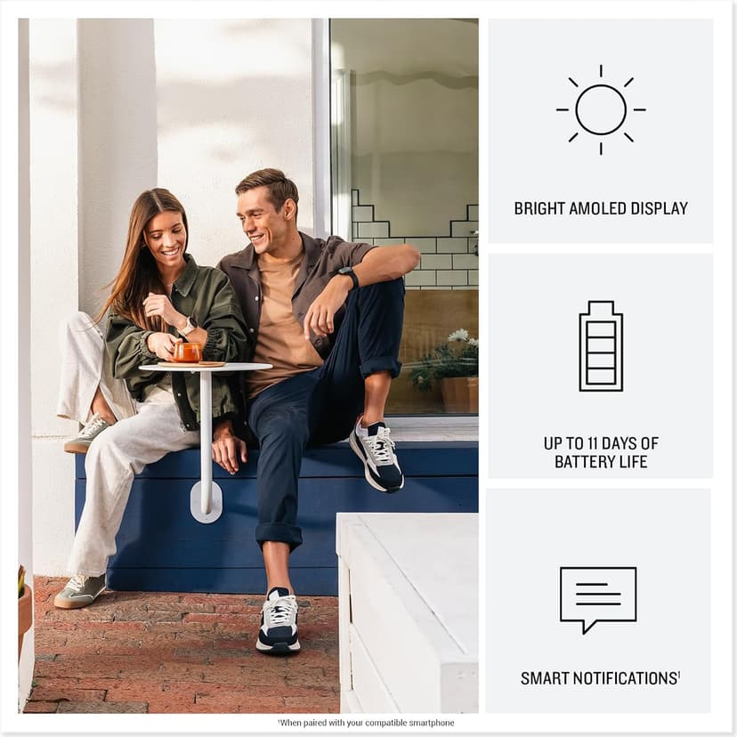 Garmin vivoactive 6 GPS Smartwatch with AMOLED Display, Slate | Advanced Health and Fitness Features, Up to 11 Day Battery, Energy Monitoring, Sleep Coach | with Signature Series Power Bundle