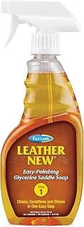 Farnam Leather New Easy-Polishing Glycerine Saddle Soap and Leather Saddle Cleaner, Protects and Preserves Leather, Cleans, Conditions and Polishes, 16 Oz.