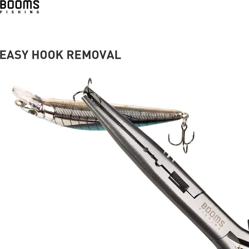 Booms Fishing F03 Needle Nose Fishing Pliers, 9" Fisherman's Pliers, Long Nose Hook Remover, Saltwater Resistant Fishing Gear, Green