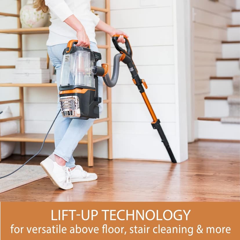 Kenmore DU4080 Featherlite Lift-Up Bagless Upright Vacuum 2-Motor Power Suction Lightweight Carpet Cleaner with HEPA Filter, 2 Cleaning Tools for Pet Hair, Hard Floor, Orange