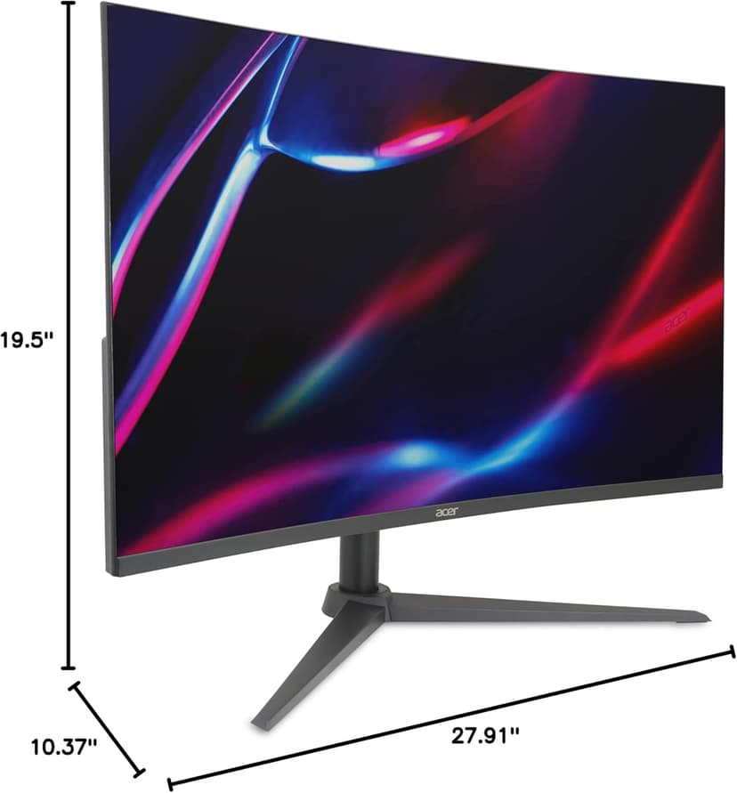 Acer Nitro 31.5 Inch WQHD 2560 x 1440 1500R Curved PC Gaming Monitor | AMD FreeSync | Up to 180Hz Refresh | 1ms VRB | Speakers | One Display Port 1.4 & Two HDMI 2.0 | XZ320QU S3bmiiphx