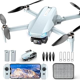 Drone with Camera, 2K HD FPV Drones for Adults, Mini Drone with Gravity Control, One Key Take Off/Land, Waypoint Fly, Gestures Selfie, 3 Speed Modes, RC Drone for Beginners with 2 Batteries