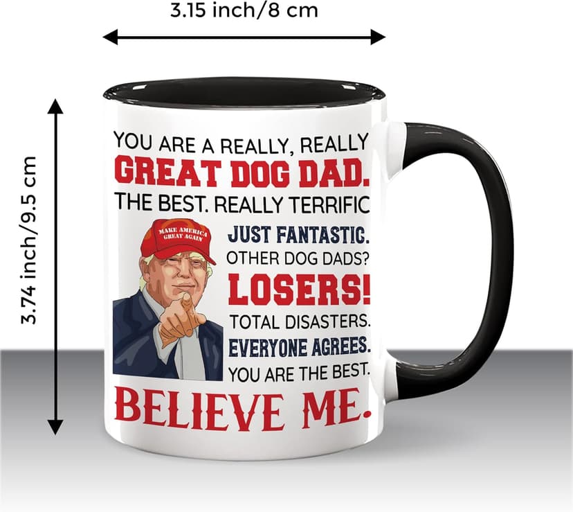 Dog Dad Christmas Gift - Dog Dad Gifts For Men - DogFather Gifts - Pet Lover Owner, Fur Papa Present Idea - Christmas, Birthday, Father's Day Gift for Pet Lovers - Ceramic Mug 11 Oz