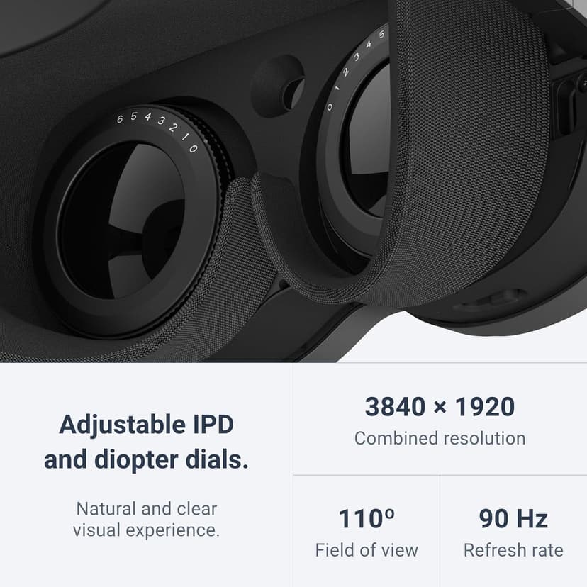 HTC Vive XR Elite with Deluxe Pack — Mixed Reality and PC VR Headset + Controllers