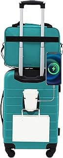 Wrangler Smart Spinner Hardside Luggage, 2 Piece Set, Teal