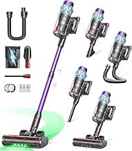 Cordless Vacuum Cleaner 65min/600W/50KPA Self-Standing Vacuum Cleaners for Home with 3.3Ft Hose & Auto Mode, Wall Mount Charging Stick Vacuums with Fragrance Dust-Scraper for Hardwood Floor/Car/Pet