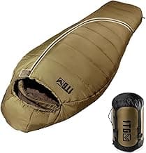 Mummy Sleeping Bag for Adults, 25℉-36℉ Cold Weather Backpacking Sleeping Bag, Lightweight 3-4 Season Winter Camp Bag with Adjustable Hood & Compression Sack, Machine Washable