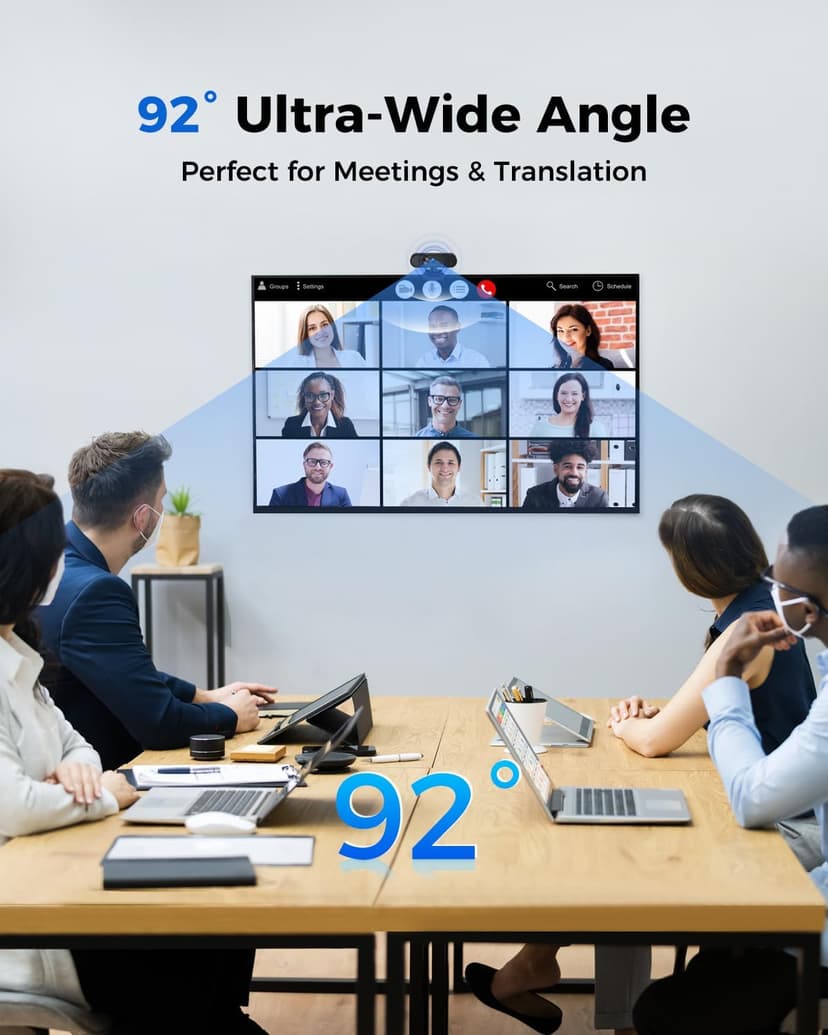 Edew 1080P Webcam Computer Camera with Microphone & Wide View - Auto Light Correction Webcam for PC, Mac, Laptop, Desktop - Built-in Privacy Cover Plug & Play USB for Zoom/Skype/Streaming