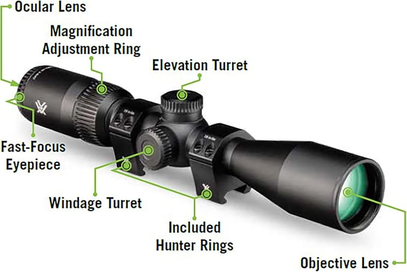 Vortex Triumph HD 3-9x40 Second Focal Plane, 1-inch Tube Riflescope Kit - Dead-Hold BDC (MOA) Reticle, 1" Hunter Rings - 0.90" Low Height, Neoprene Cover - Unlimited, Unconditional Warranty