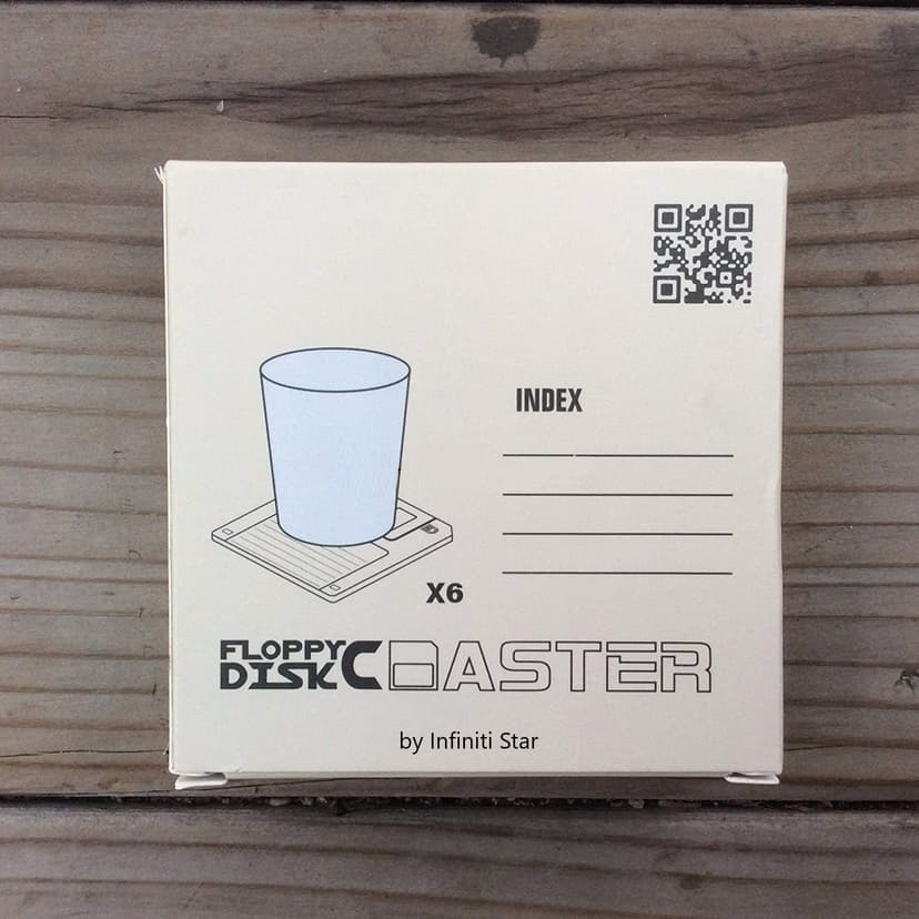 Floppy Disk Coaster Video Game Memorabilia Nerd Office Set of 6 Floppy Disk Decor Computer Geek Gifts Gifts for Geeks and Nerds Cool Office Gadgets Nerdy Gifts for Men Programmer Mug Party Coasters