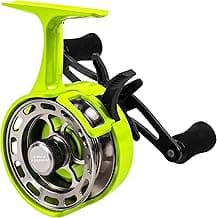 FREE FISHER Ice Fishing Reels 3.2:1 Gear Ratio Ultra Smooth 3+1Ball Bearings Strength CNC-machined Aluminum Inline Ice Fishing Reel with Left/Right Hand Retrieve