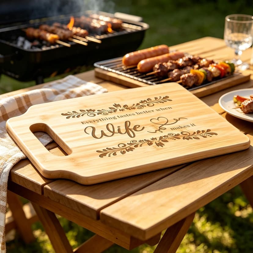 Wife Birthday Gift Ideas, " Everything Tastes Better " Engraved Cutting Board, Romantic Valentine's Day Gift to My Wife Birthday Gifts for Wife, Christmas Gift Ideas for Wife from Husband B0HBQ5XY3X