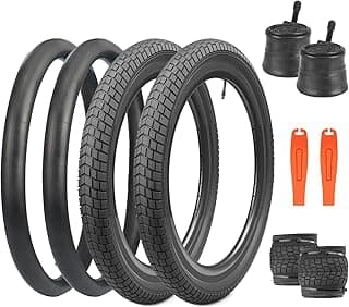 12/16/20x2.125 Bike Tires 1/2 Pack 12/16/20 Inch Kids Folding Replacement Tire/Tube Suitable for Tires 12/20x2.1 12/16/20x2. 125 12/20x2.25, Multiple Colors