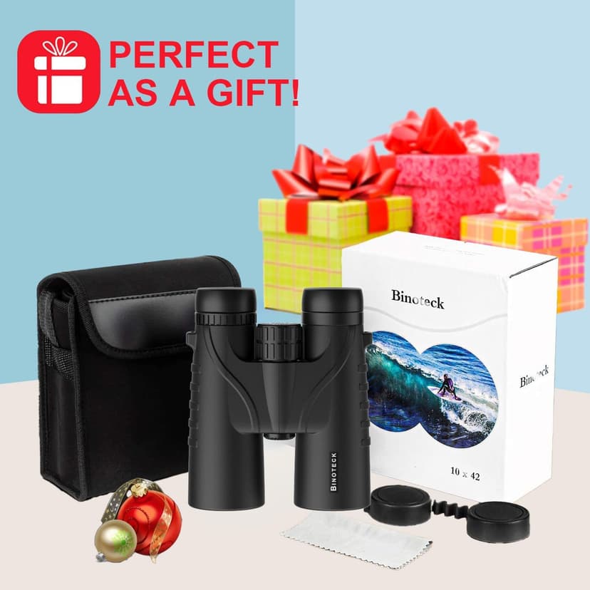10x42 Binoculars for Adults - Professional HD Roof BAK4 Prism Lens Binoculars for Bird Watching, Hunting, Travel, Sports, Cruise, with Carrying Bag (1.1Lbs)