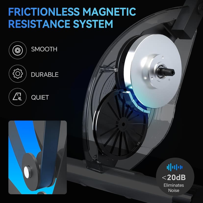 Foldable Exercise Bike for Small Apartments, Stationary Bikes for Home, Indoor Portable Cycling Bike with 16-Level Magnetic Resistance, 260LBS Capacity, 5.5 LBS Flywheel, for Small Space Workout 816