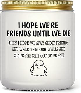 Gifts for Women Men, Unique Friendship Gift for Best Friend BFF Bestie, Funny Personalized Birthday Christmas Anniversary Present for Coworker Sister Classmate Female, Lavender Candle for Her Him