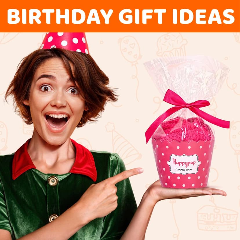 HAPPYPOP Birthday Gifts Ideas for Women - Socks for 36 37 38 39 40 Year Old Woman, Birthday Gifts for Her