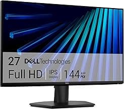 Dell 27 Monitor - SE2726H - 27-inch FHD (1920x1080) 144Hz 1ms Display, in-Plane Switching (IPS) Technology, AMD FreeSync™, TÜV 3-Star 2X HDMI, Tilt