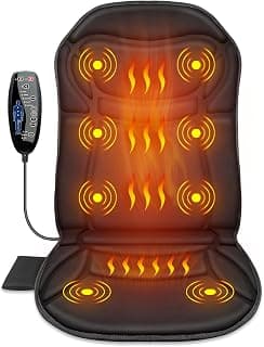 5 Modes, 4 Intensities, 2 Heat Levels, Vibration Chair Pad for Desk Workers Home Office Chairs Recliner Relaxation Gifts CuPiLo Back Massager with Heat, Vibration Massage Seat Cushion for Chair B0C5Q7P3Z8
