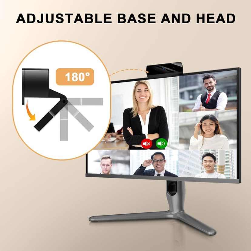 Diccik Webcam for PC, Full HD 1080P Video Calling, HD Light Correction, Works with Skype, Zoom, FaceTime, Hangouts, PC/Mac/Laptop/MacBook/Tablet