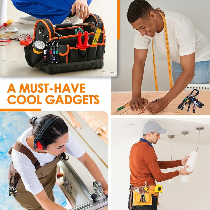 Bit Holder Stocking Stuffers for Men Gifts for Christmas Gifts for Men Who Have Everything Tools for Men Magnetic Drill Bit Holder Keychain Cool Gadgets White Elephant Gifts for Adults Dad Husband Him