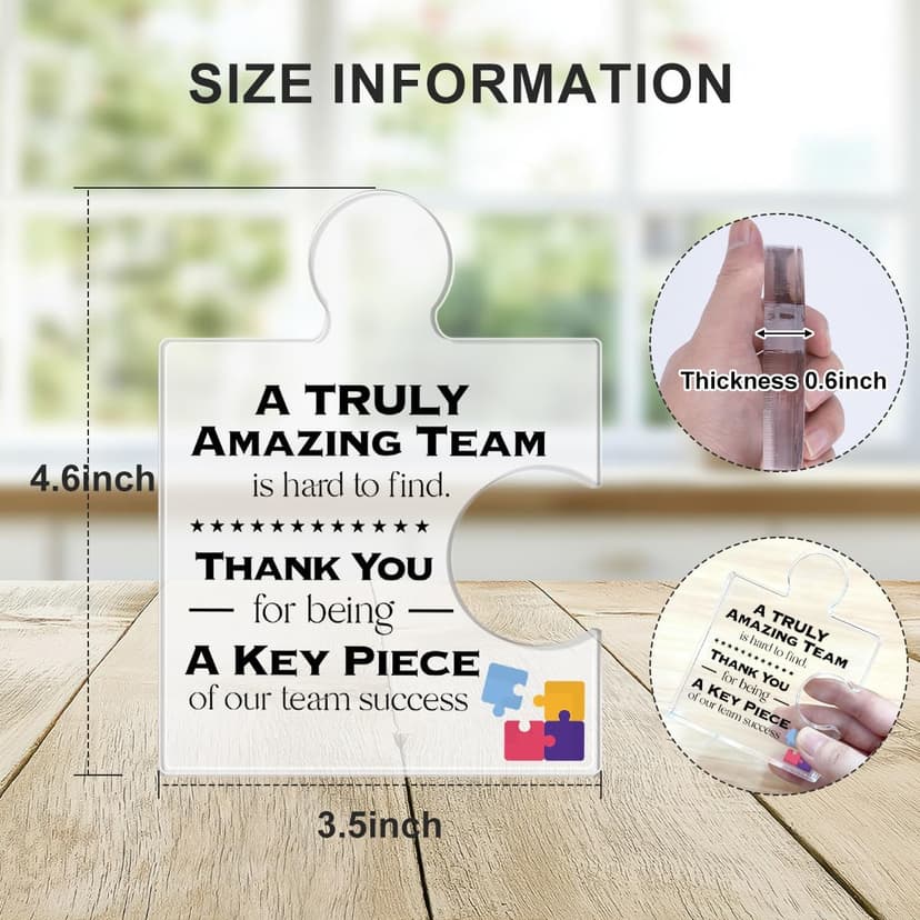 Teamwork Gift Best Team Ever Gifts a Truly Amazing Team Is Hard to Find Acrylic Puzzle Piece Plaque Office Decor Team Thank You Appreciation Gifts for Coworkers Colleagues Employees B0DQXPCPLH